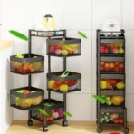 Multifunctional Rotating 4 Layer Vegetable Rack