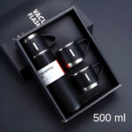 Stainless Steel Vacuum Flask Set With Two Cups 500ml