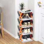 Smart Shoe Rack with 6 Layer Shoes Stand Multifunctional Entryway Foldable & Collapsible Door Shoe Rack - Image 2