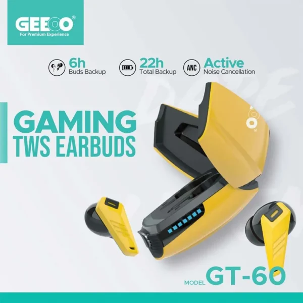 Geeoo GT-60 ANC Gaming TWS Earbud
