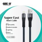 Geeoo DC13 3A IPhone Lightning Short Cable – 30cm - Image 2