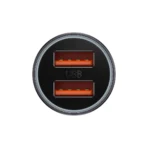 Baseus Golden Contactor Max Dual Fast Charger Car Charger U+U 60W Dark Gray - Image 4