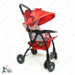 Lightweight Portable Baby Stroller Baby Trolley 722C Folding Pram for kids From Newborn to 3 Years With Back Rest, Food Tray & Wheel Lock - Image 2